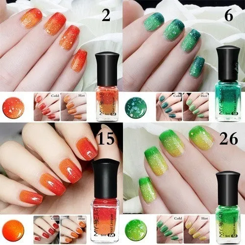 1 Bottle 6ml Thermal Nail Polish Color Changing Peel Off Varnish