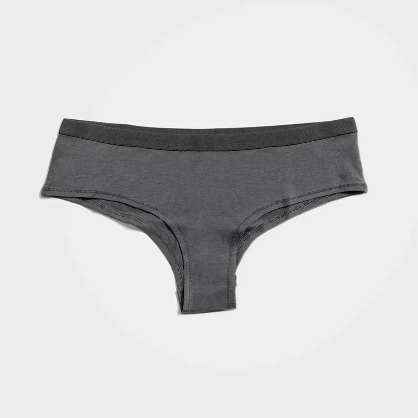 6 Pack Women's Charcoal Underwear - Bikini, Hipster, Thong | TENCEL™