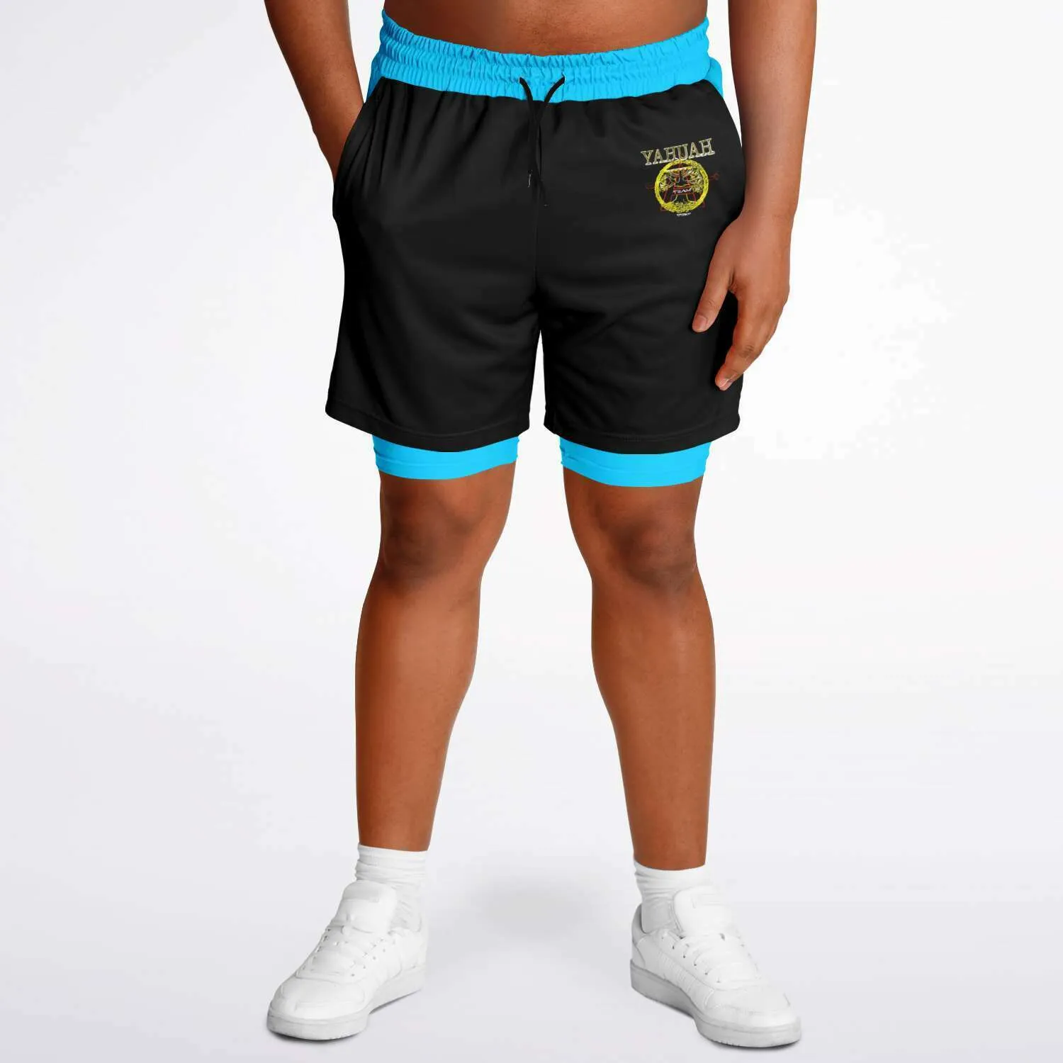 A-Team 01 Blue Men's Designer 2-in-1 Shorts