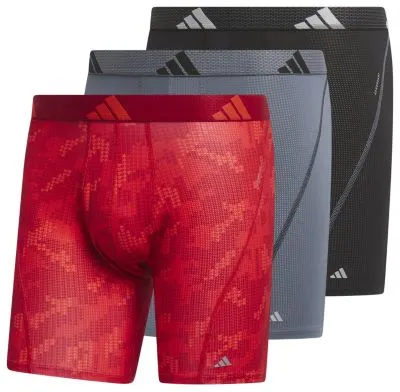 adidas Men's Performance Mesh Graphic 3-Pack Boxer Brief