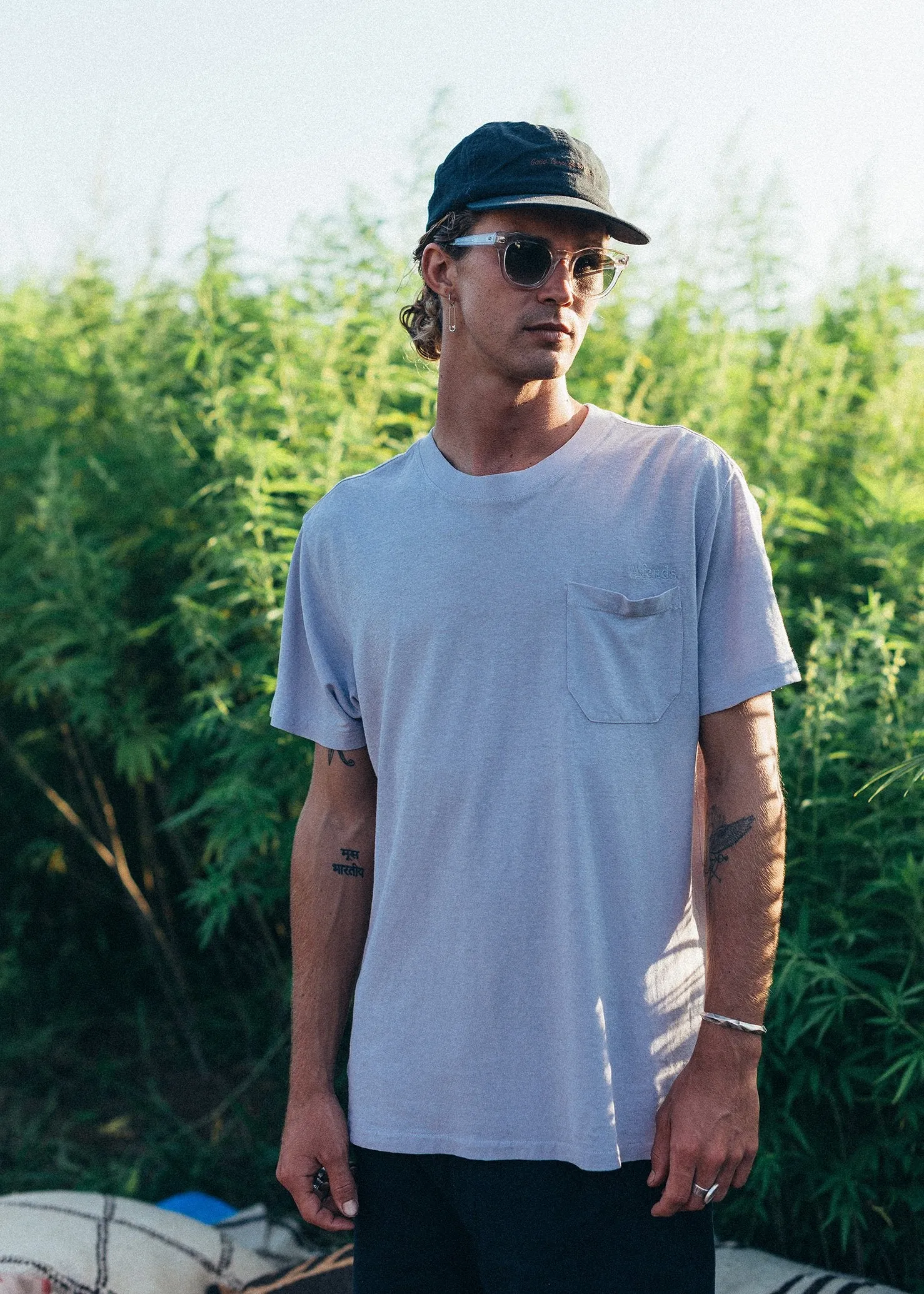 Afends Mens Heavy - Hemp Pocket Retro Fit Tee