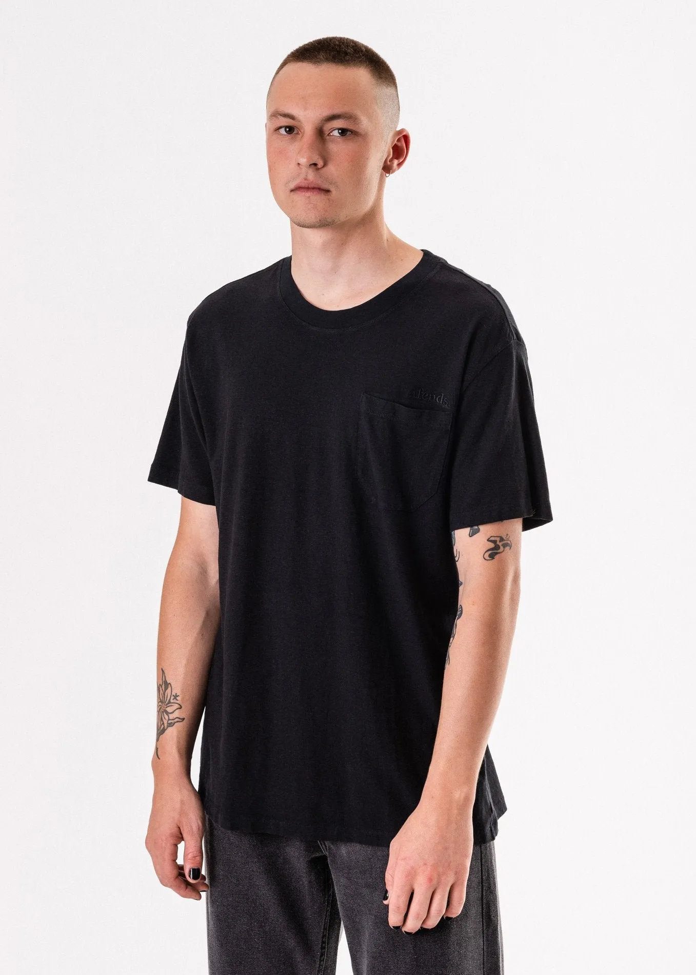 Afends Mens Heavy - Hemp Pocket Retro Fit Tee