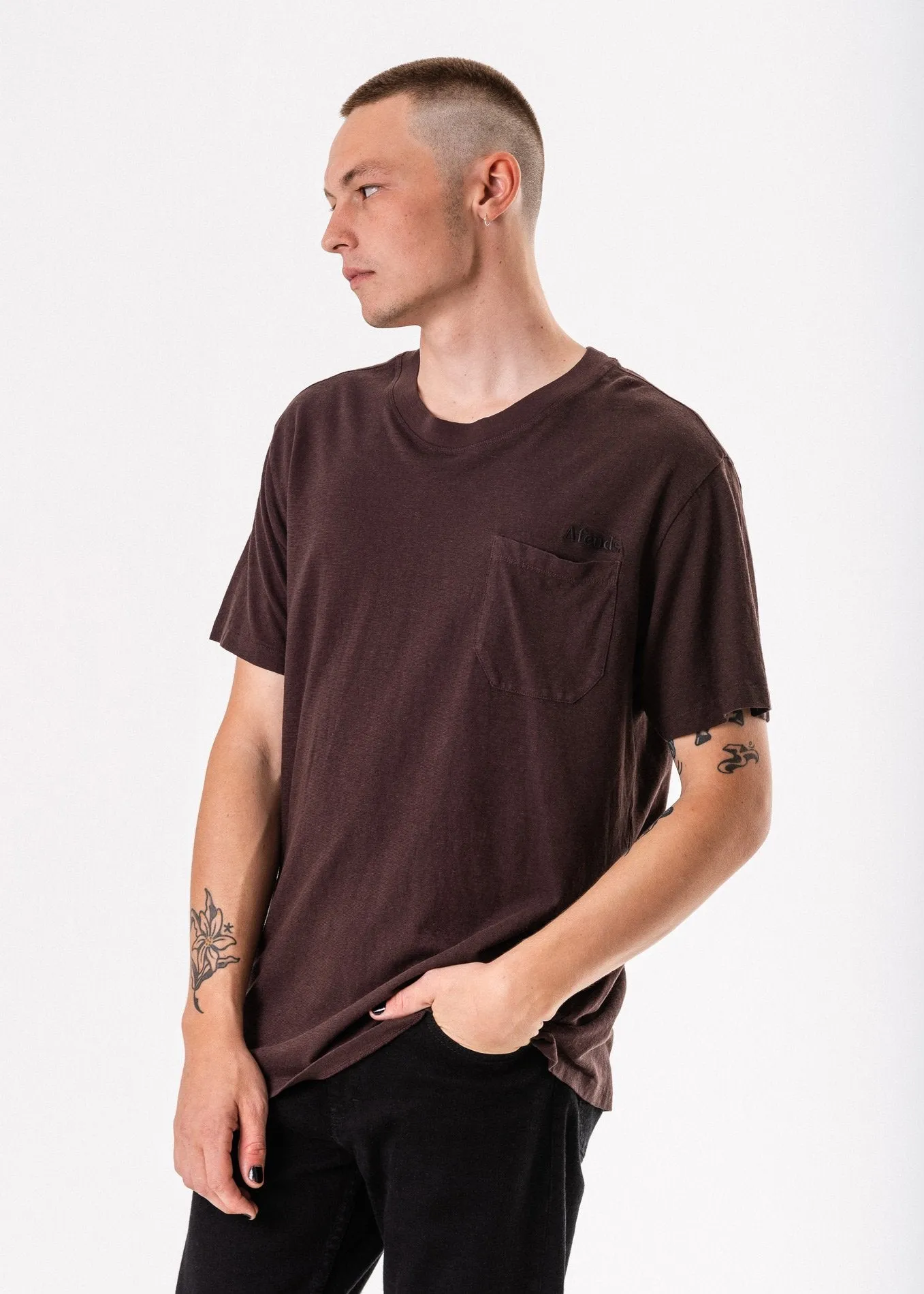 Afends Mens Heavy - Hemp Pocket Retro Fit Tee