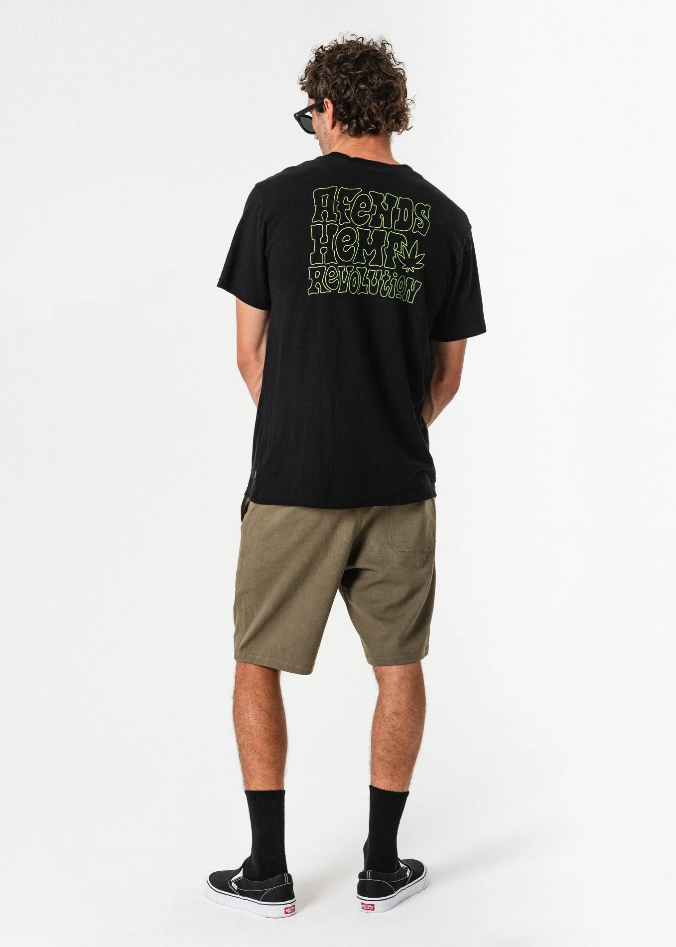 Afends Mens Revolution - Hemp Retro Fit Tee