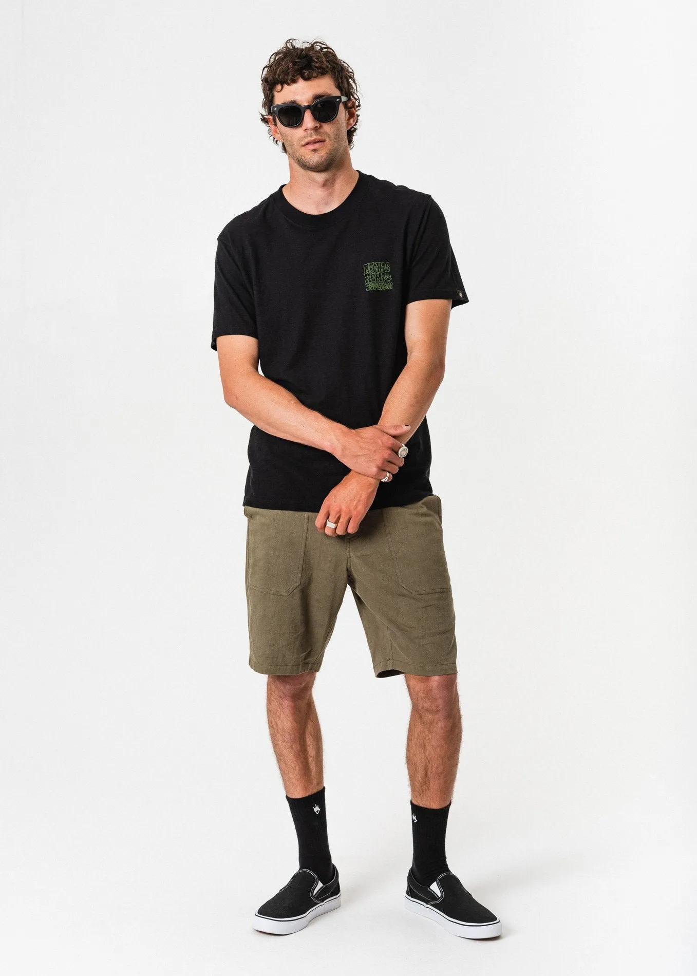 Afends Mens Revolution - Hemp Retro Fit Tee