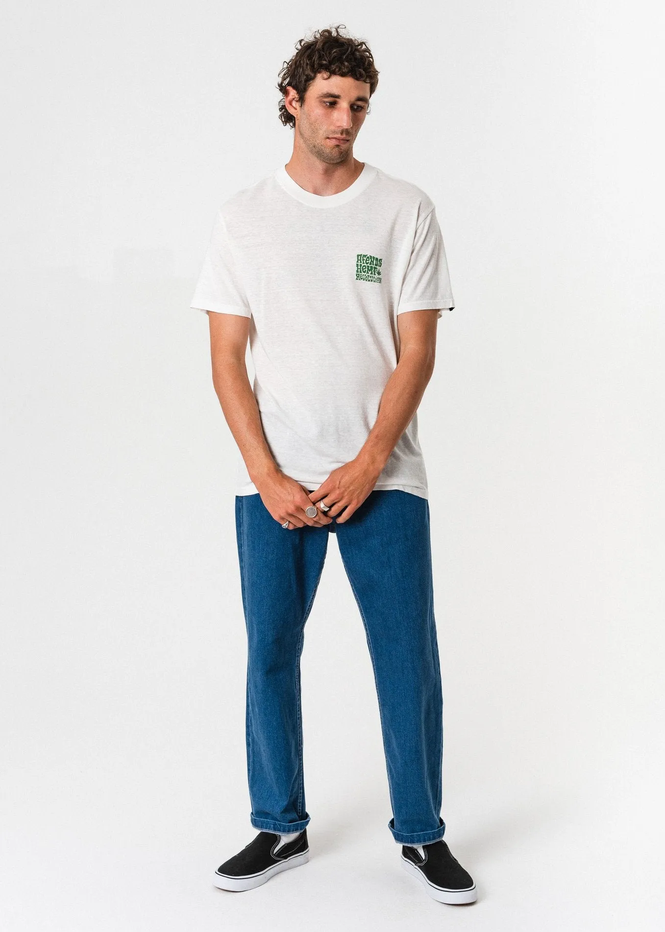 Afends Mens Revolution - Hemp Retro Fit Tee