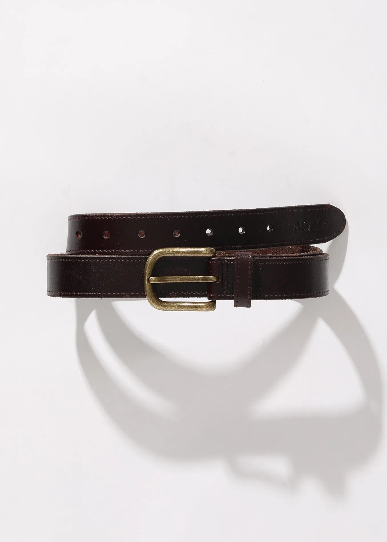 Afends Unisex Everyday - Vegetable Tanned Leather Belt - Coffee