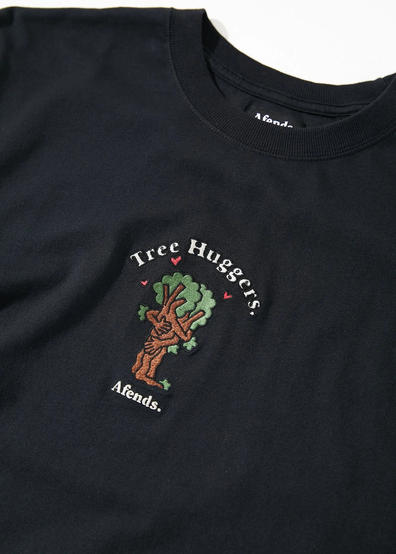 Afends Unisex Tree Huggers - Unisex Retro Fit Tee - Raven