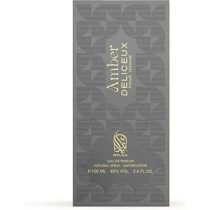 Amber Deliceux 100ml Men's Perfume EDP Spray Citrus Fresh Notes with Warm Amber and Spicy Accords