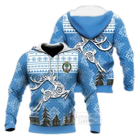 Anderson Clan Christmas Knitted Hoodie Celtic Reindeer Style