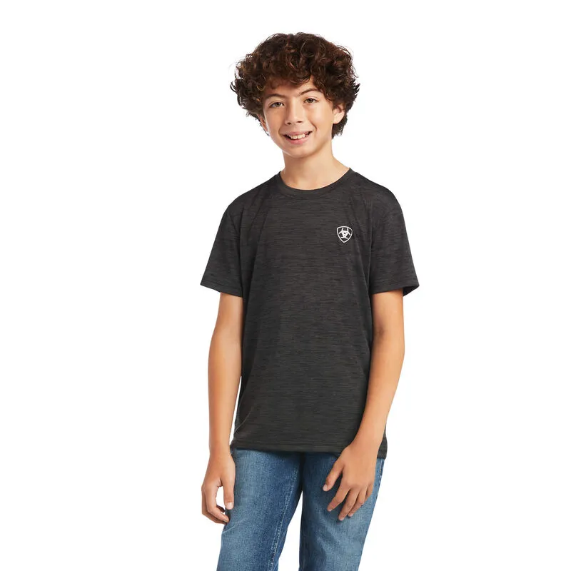 Ariat Boy's Charger Patriotic Grey Tee Shirt