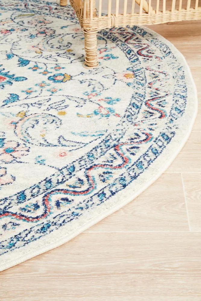 Arvin Power Loomed Pastel Round Rug