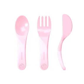 Baby Learning Cutlery Pastel Pink 6m 