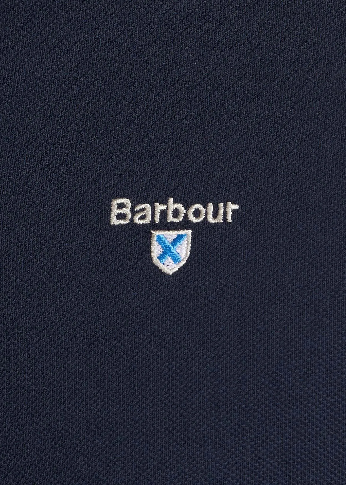 Barbour tartan pique polo - new navy