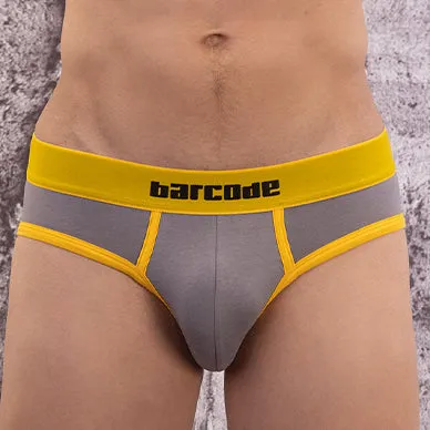 Barcode Berlin Basic Backless Brief Grey Yellow