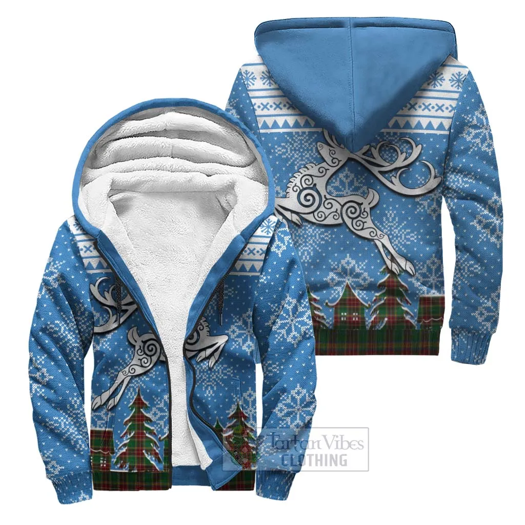 Baxter Clan Christmas Sherpa Hoodie Celtic Reindeer Style