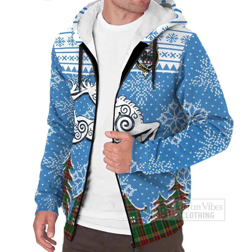 Baxter Clan Christmas Sherpa Hoodie Celtic Reindeer Style