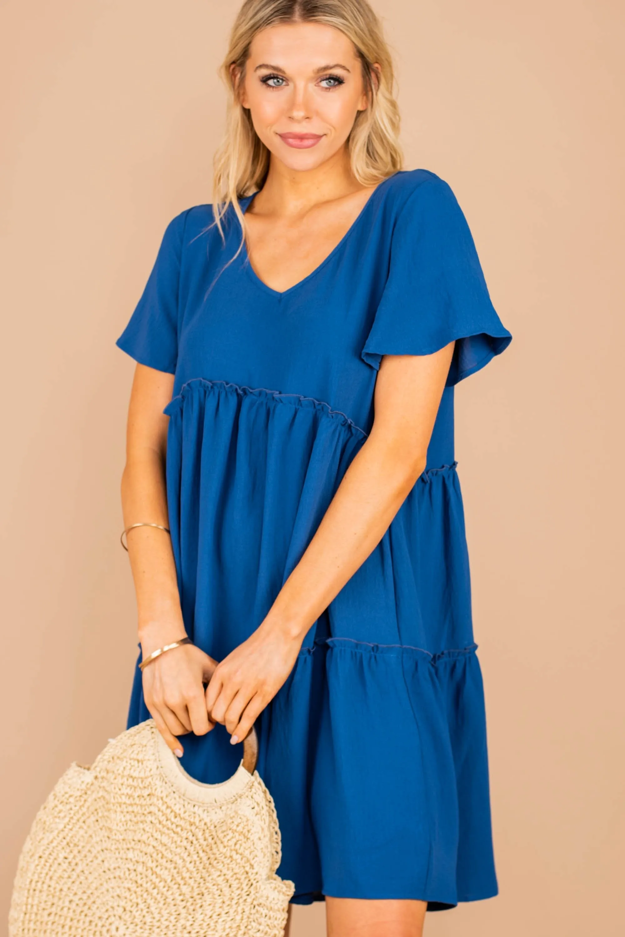 Believe In Fun Royal Blue Babydoll Dress