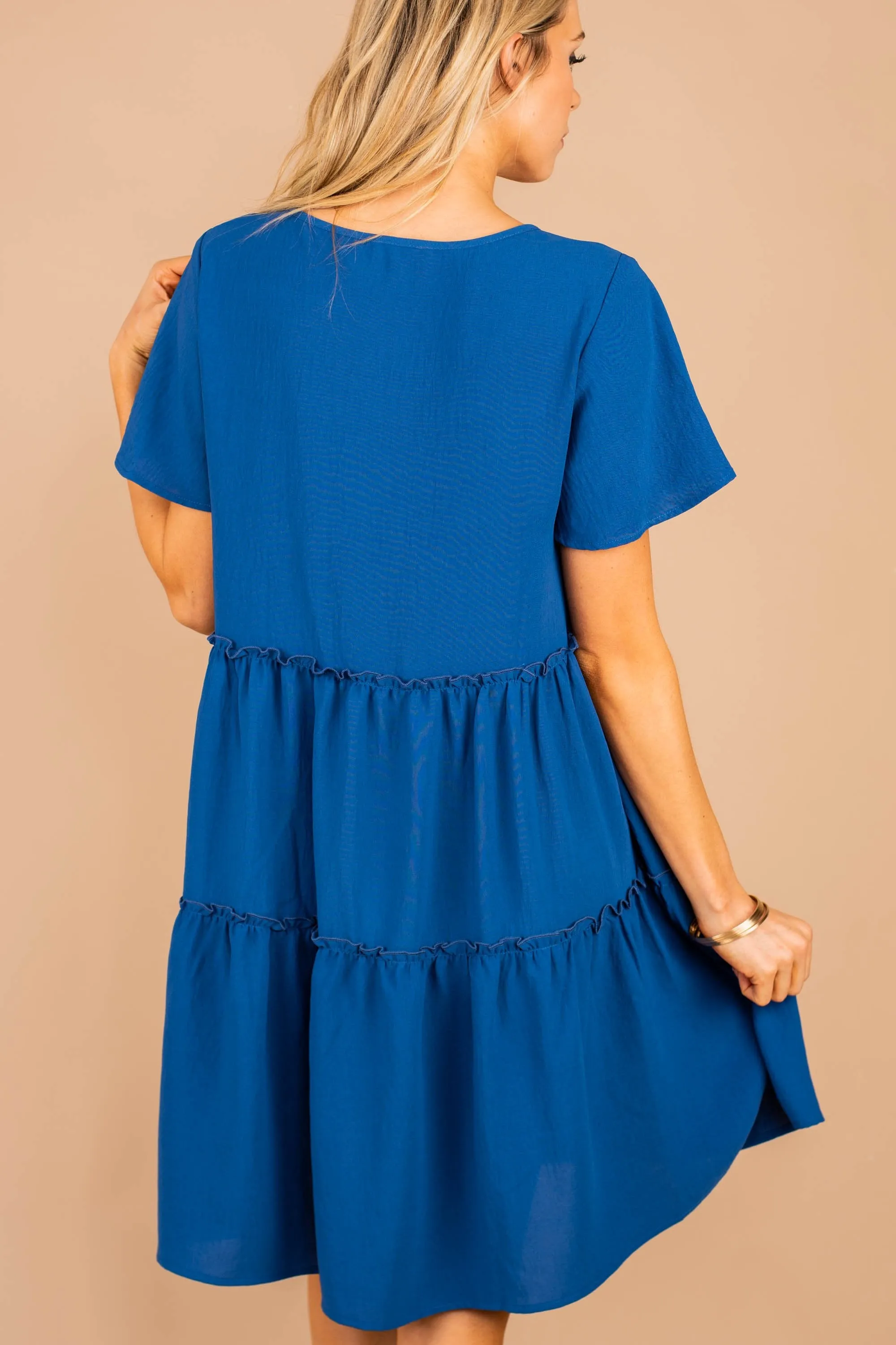 Believe In Fun Royal Blue Babydoll Dress