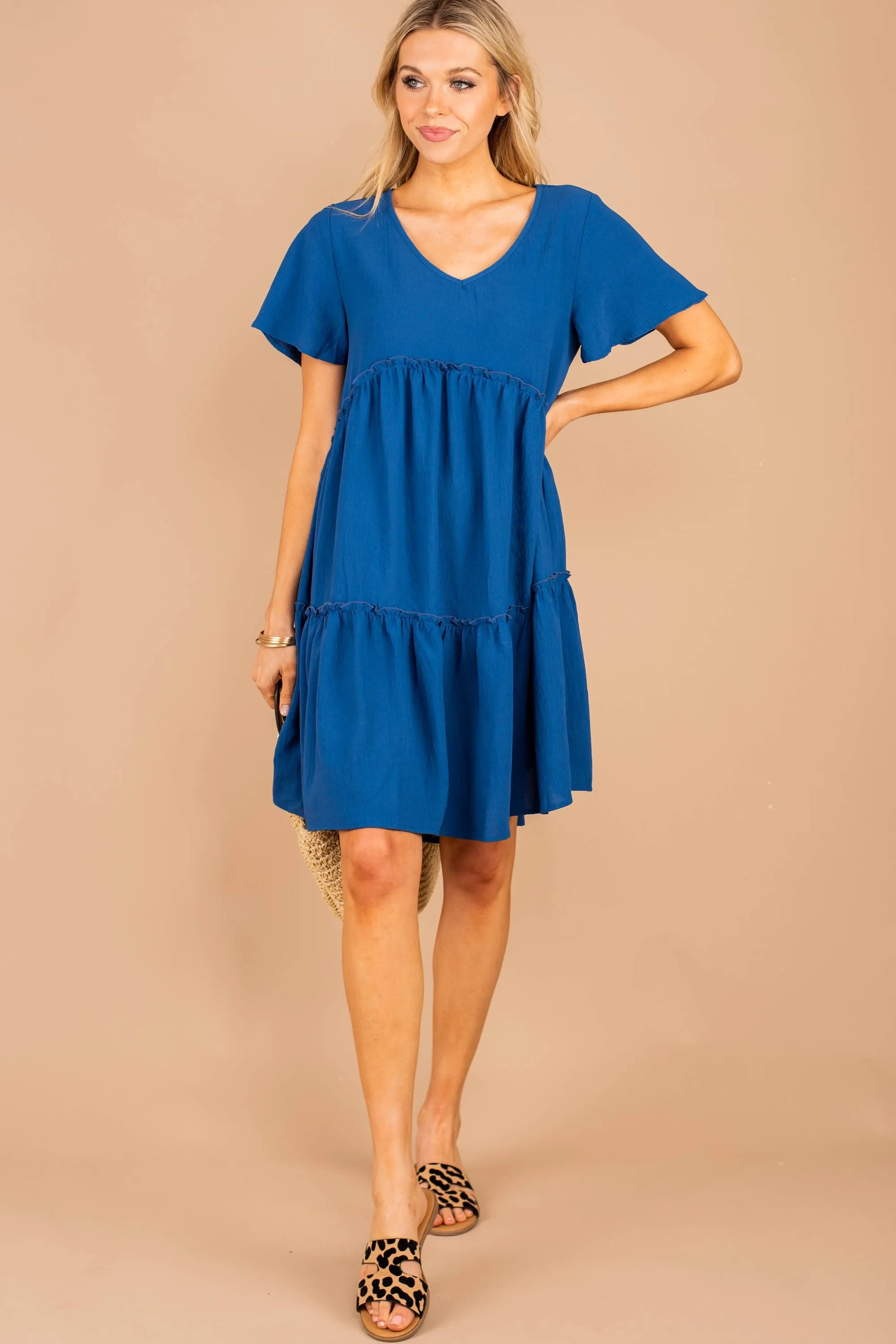 Believe In Fun Royal Blue Babydoll Dress