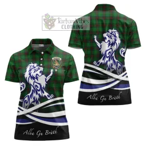 Beveridge Tartan Women's Polo Shirt with Alba Gu Brath Regal Lion Emblem