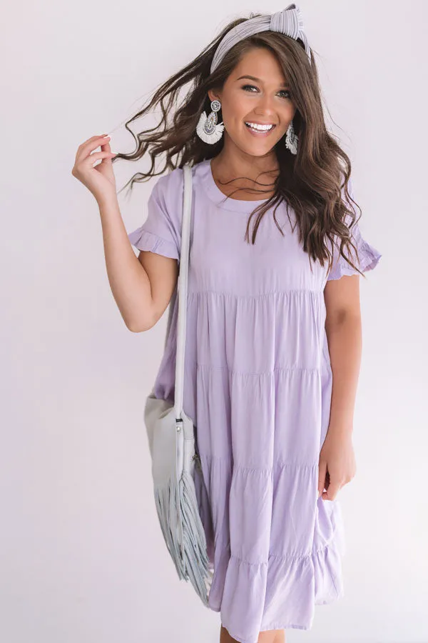 Beyond Basic Babydoll Dress in Dusty Purple