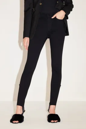 Black Stretchy Cropped Jeans