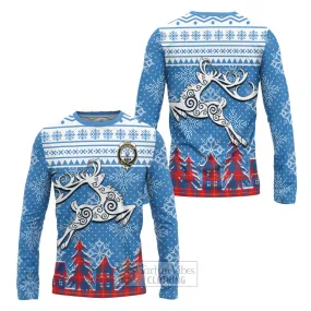 Blane Clan Christmas Long Sleeve T-Shirt Celtic Reindeer Style