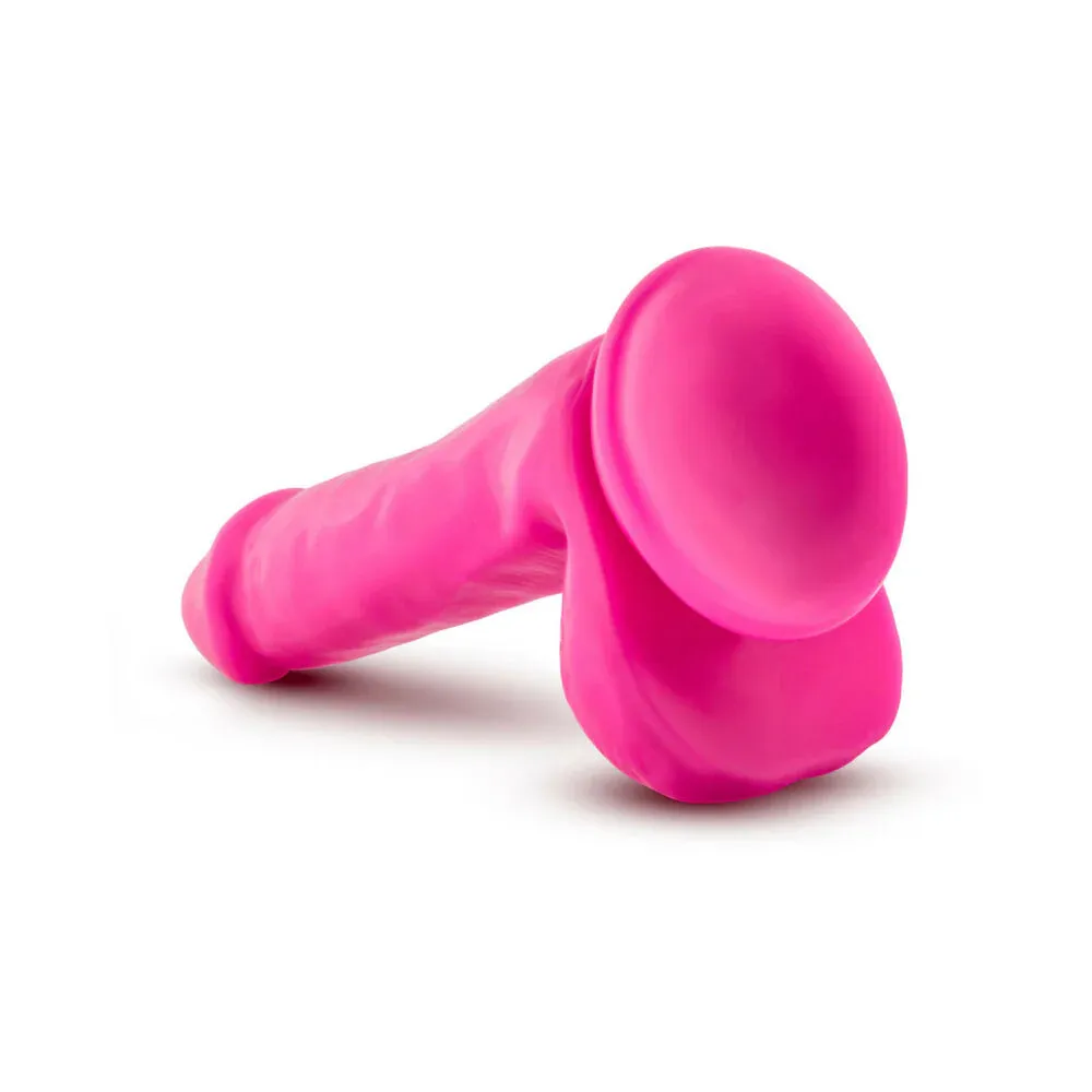 Blush Au Naturel Bold Delight 6 in. Posable Dual Density Dildo with Balls & Suction Cup