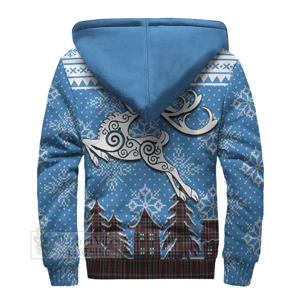 Borthwick Clan Christmas Sherpa Hoodie Celtic Reindeer Style