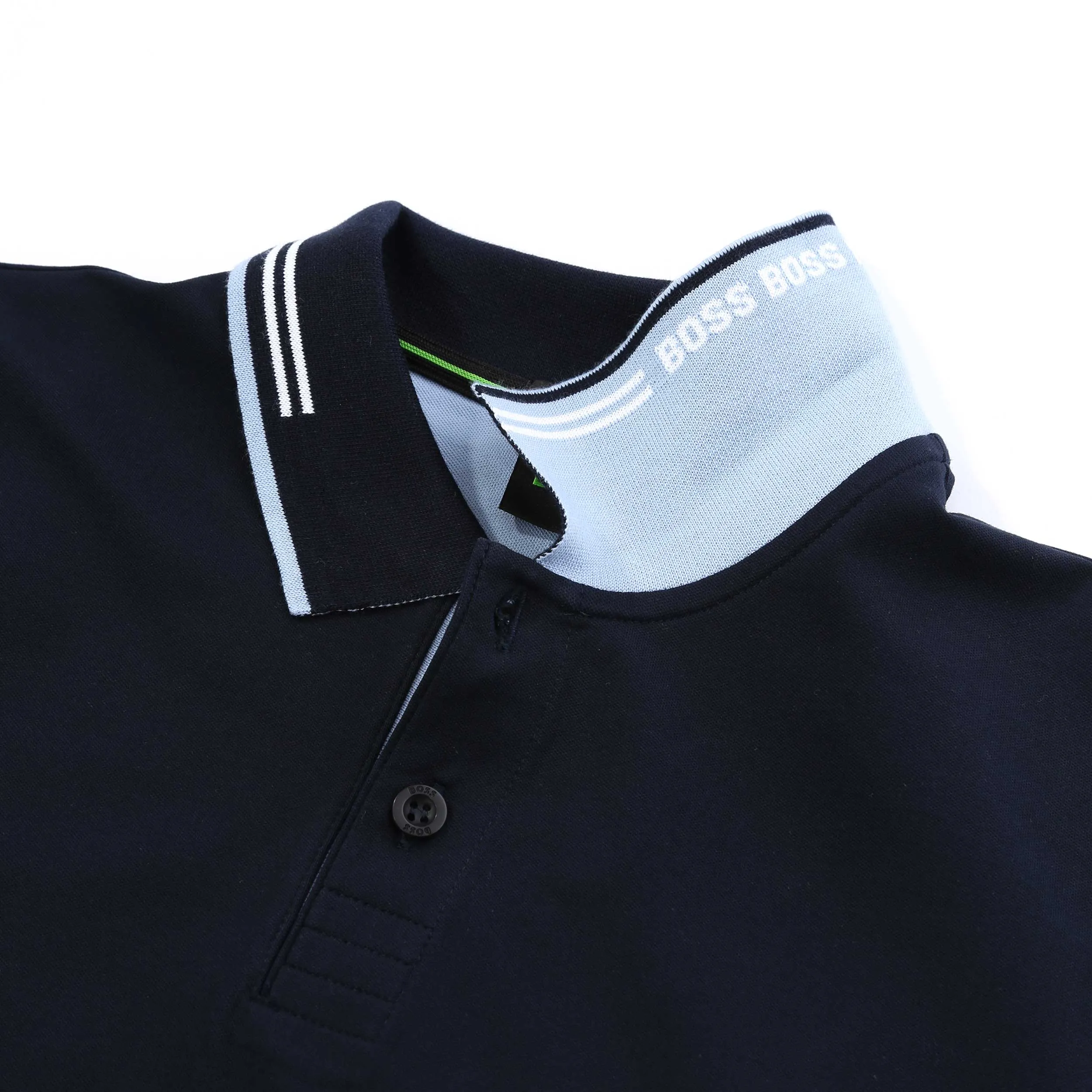 BOSS Paul Curved Polo Shirt in Dark Blue