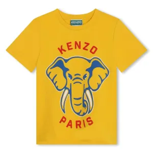 Boys Yellow Elephant Print T-Shirt