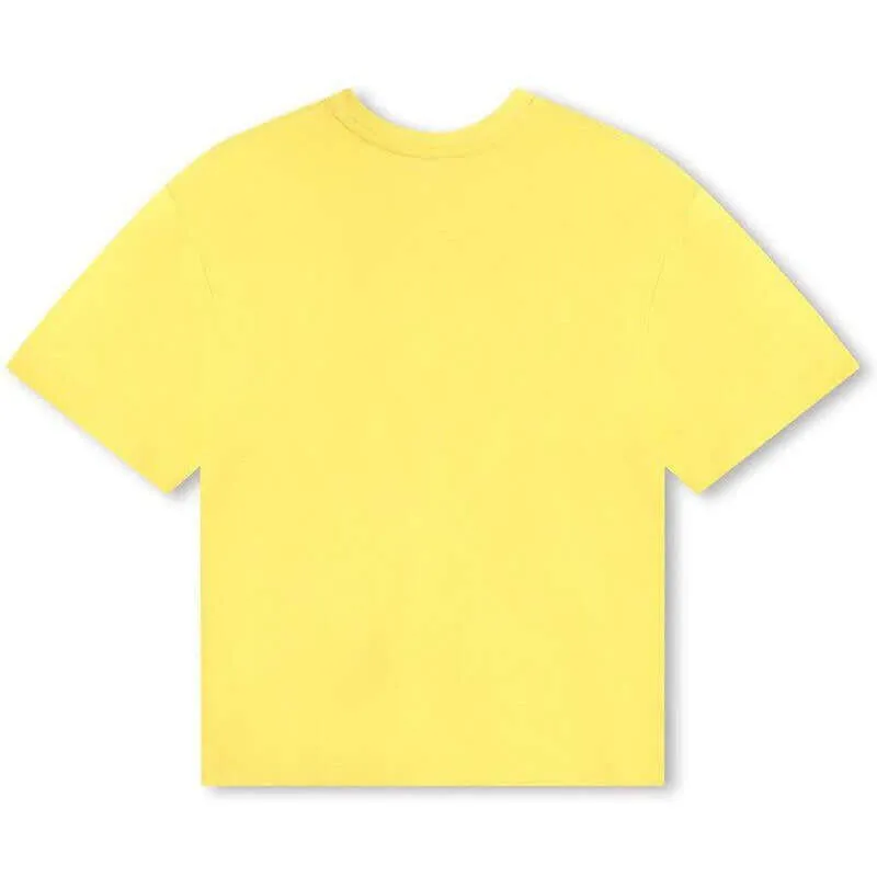 Boys Yellow Graffiti Logo Short Sleeve T-Shirt