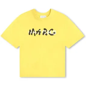 Boys Yellow Graffiti Logo Short Sleeve T-Shirt