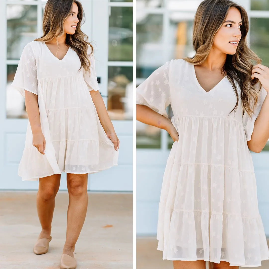 Bring You Back Natural White Star Dress