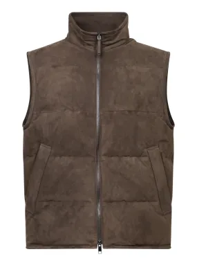 Brown Suede Gilet