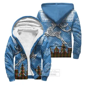 Buchanan Clan Christmas Sherpa Hoodie Celtic Reindeer Style