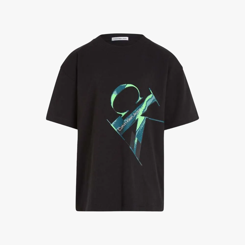 Calvin Klein Kids Hyper Real Monogram Tee Black