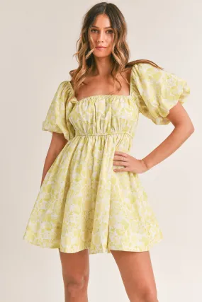 Cameron Floral Puff Sleeve Mini Dress