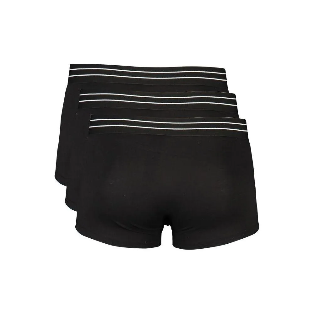 Cavalli Class Black Cotton Underwear