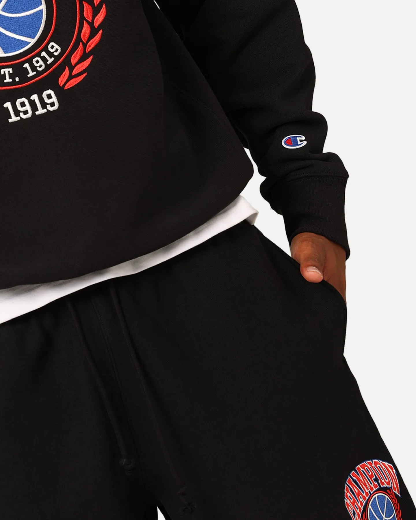 Champion Reverse Weave Field Basketball Crewneck Black