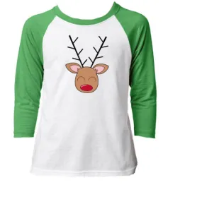 Cheerful Reindeer Tee Green 2T