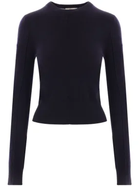 CHLOÉ Wool Crewneck Jumper for Women - Navy Blue