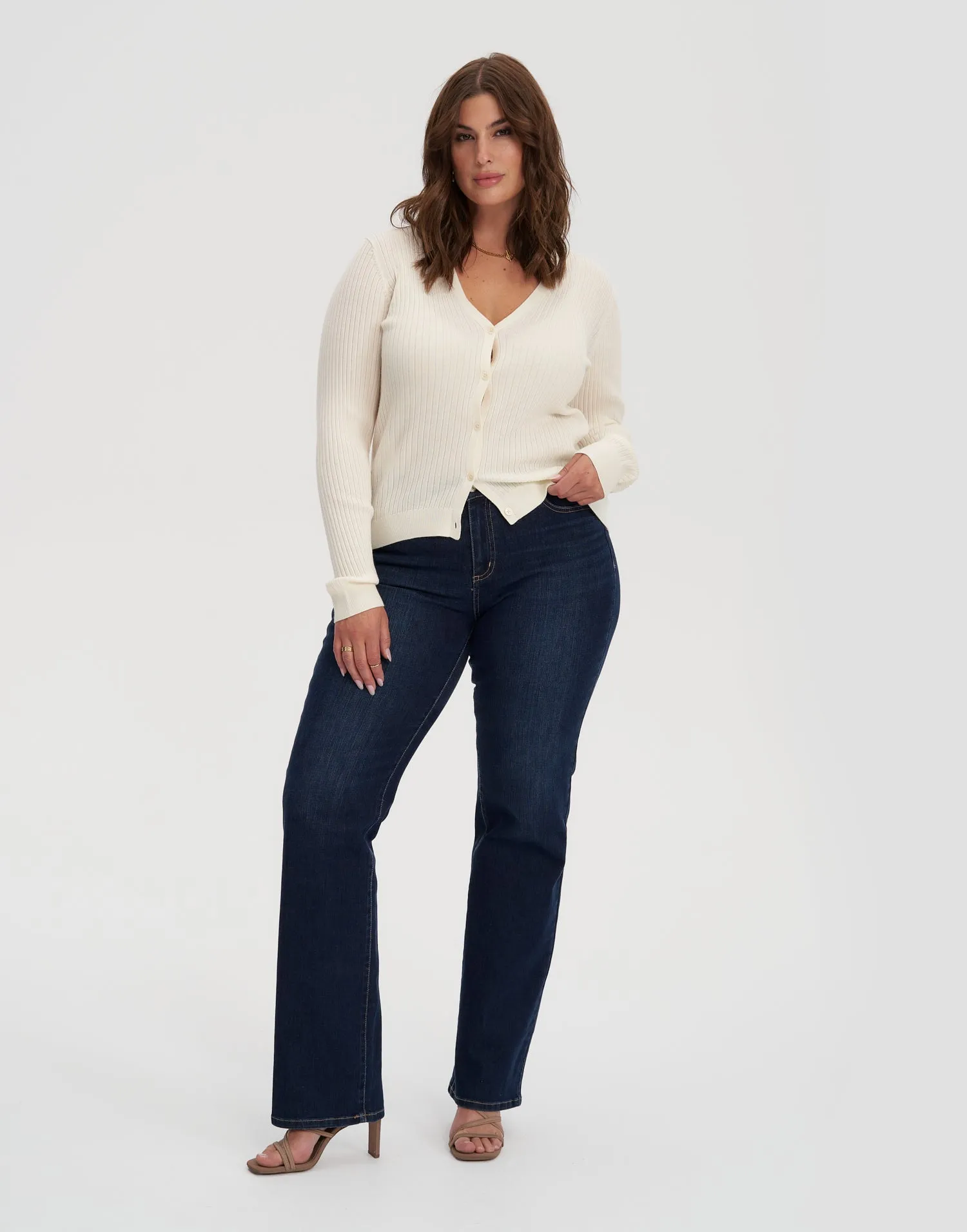 CHLOE CLASSIC RISE STRAIGHT JEANS / DARK INDIE