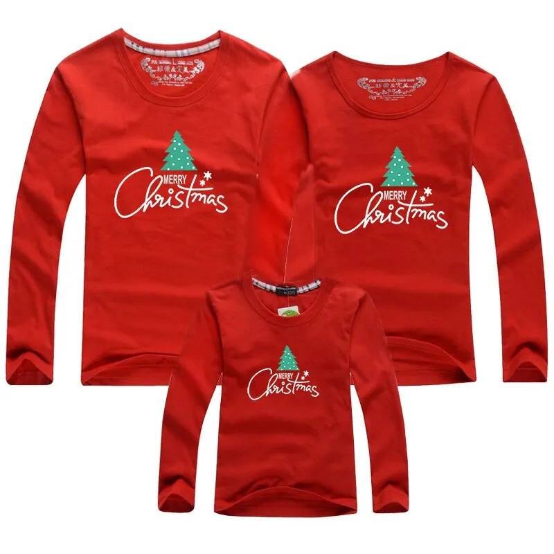 Christmas Matching Family Pyjamas Pajamas Matching Clothes Full Sleeve Mother Daughter T-shirts