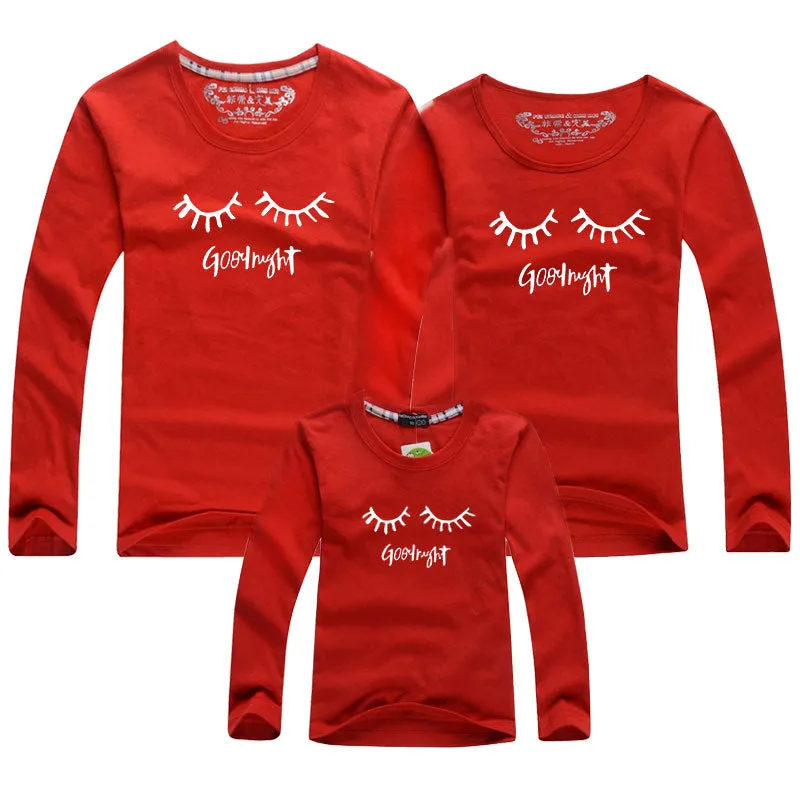 Christmas Matching Family Pyjamas Pajamas Matching Clothes Full Sleeve Mother Daughter T-shirts