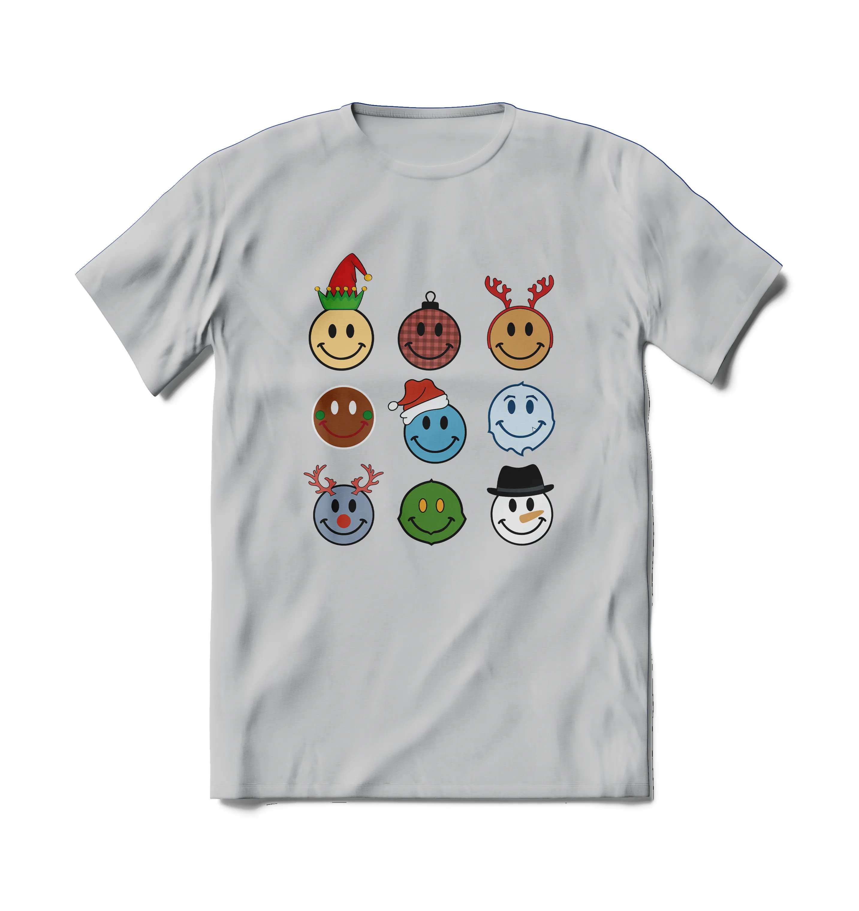 Christmas Smileys Short Sleeve T-Shirt