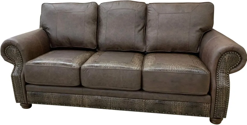 Classic Croc Western Leather Sofa