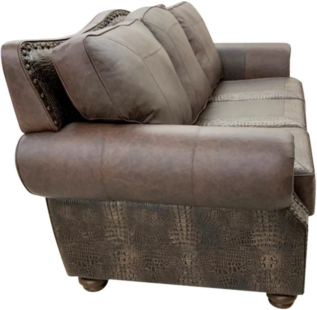 Classic Croc Western Leather Sofa