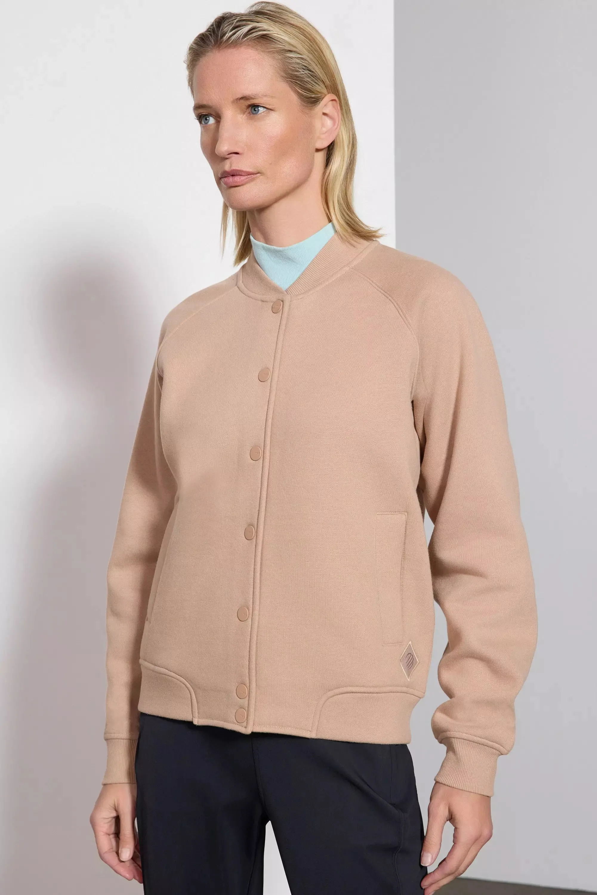 Comfort Fleece Bomber Jacket - Warm Taupe